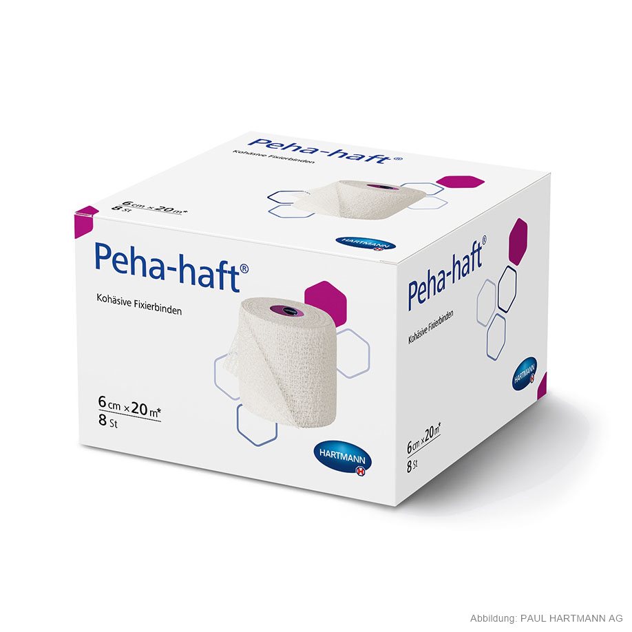 Peha-haft Fixierbinden 20 m x 6 cm, lose (8 Rl.)