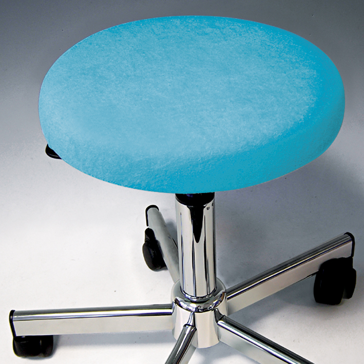 Hockerbezug Frottee türkisblau für Hocker 40 bis 45 cm Ø