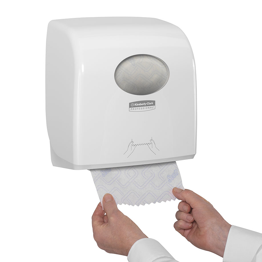 AQUARIUS Slimroll Rollenhandtuchspender Kunststoff, weiß 32,4 x 29,7 x 19,2 cm