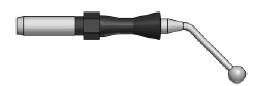 Kugelelektrode Ø 4 mm, abgewinkelt, isoliert, 4mm Anschluss