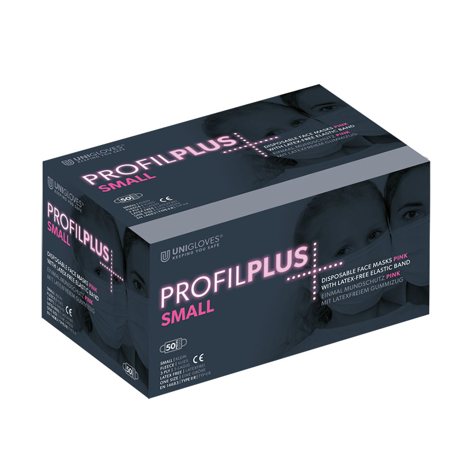 Einmal-Mundschutz Profil Plus SMALL, pink (50 Stck.)