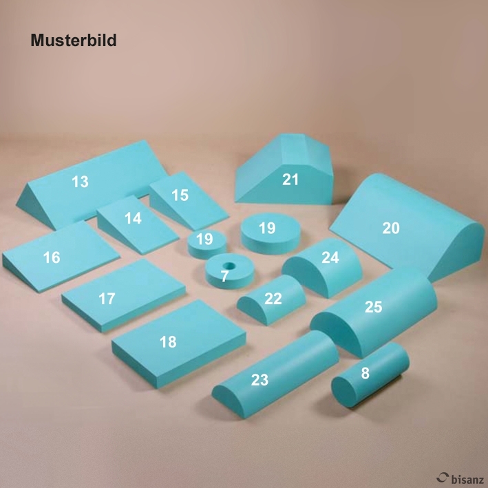Röntgenfixierkeil Nr. 14, blau, Schrägkeil, 28 x 18 x 8 cm *Sonderanfertigung, keine Rückgabe!*