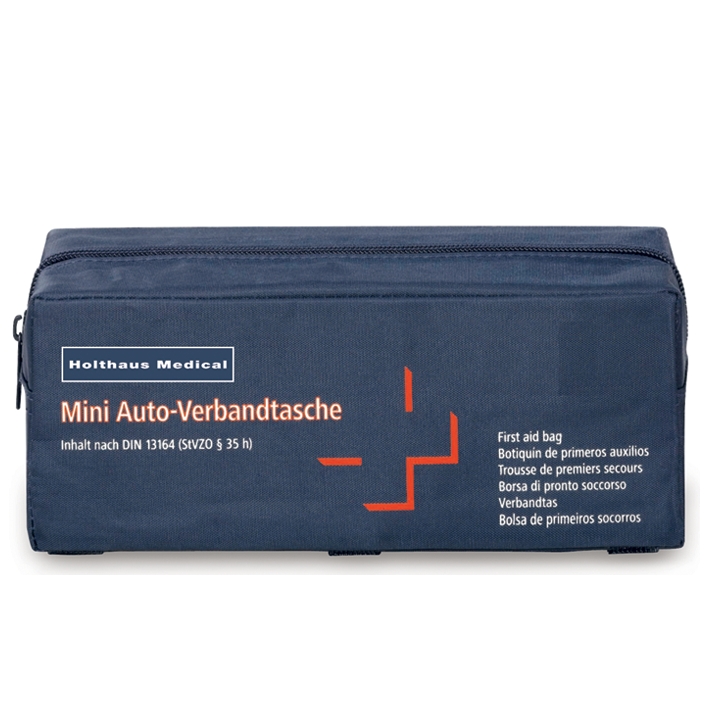 MINI KFZ-Verbandtasche, blau, gefüllt nach DIN 13164