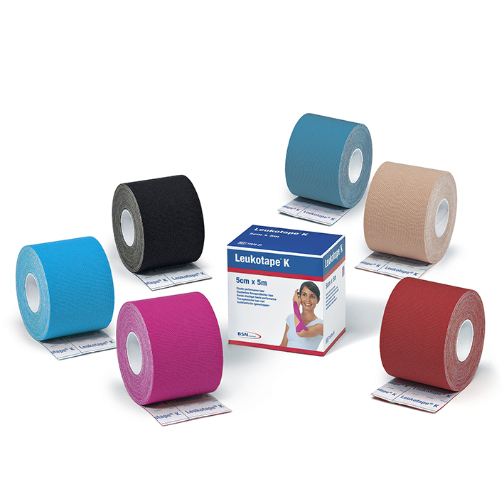 Leukotape K Klebebinde, 5 m x 2,50 cm, rot