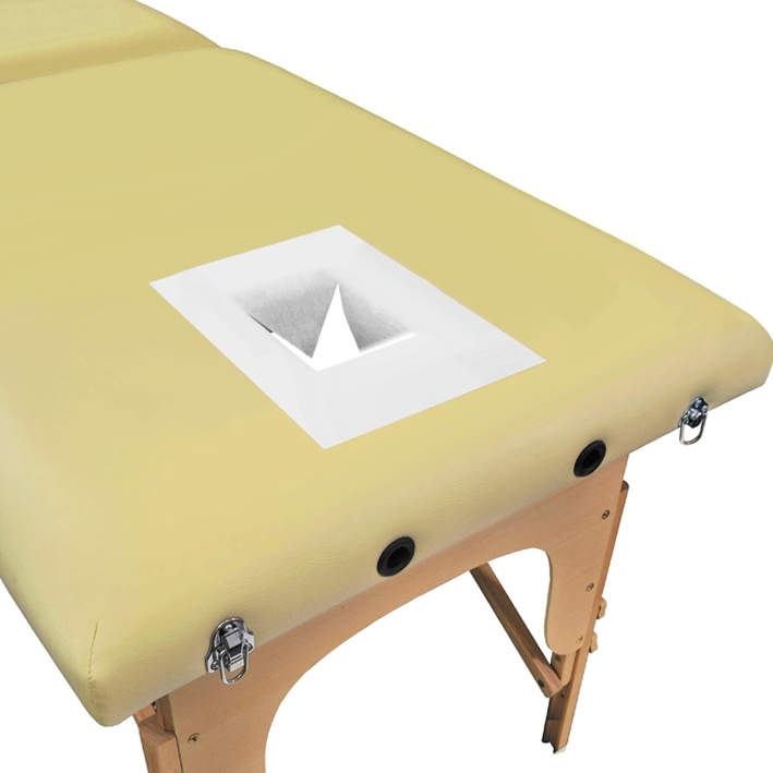 Massageliege-Gesichtsauflagen Vlies weiß 30 x 21 cm (100 Stck.)