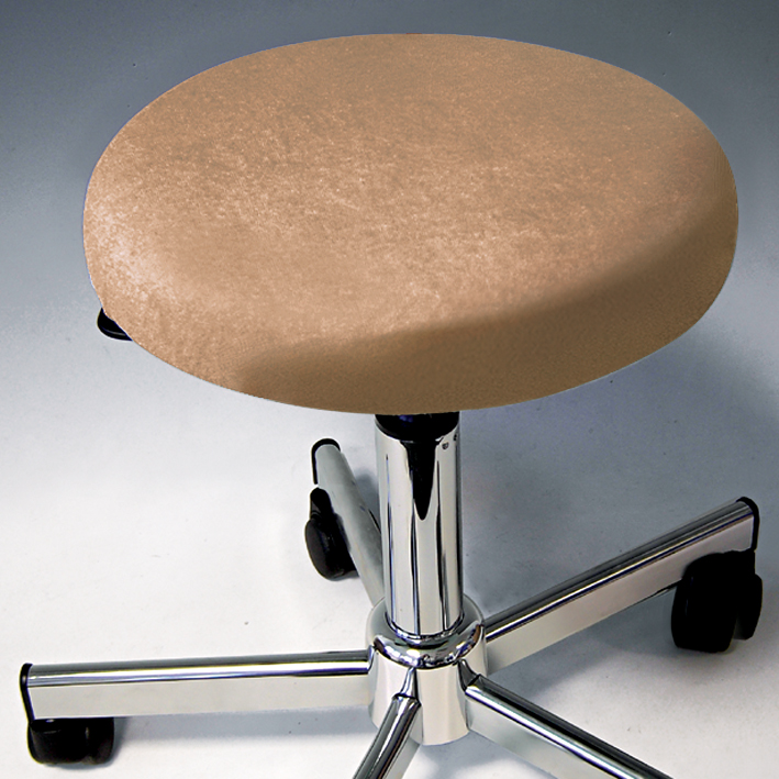 Hockerbezug Frottee camel für Hocker 40 bis 45 cm Ø