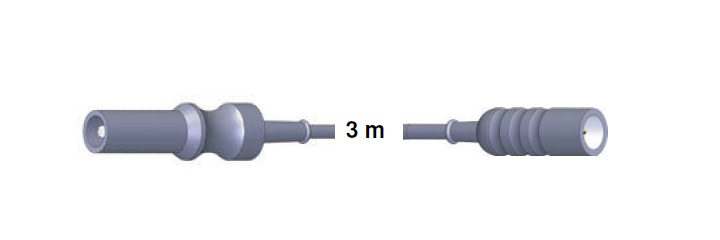 Monopolar Anschlusskabel, AES-BER-MAR -> WOLF/COMEG, 3,0 mtr.