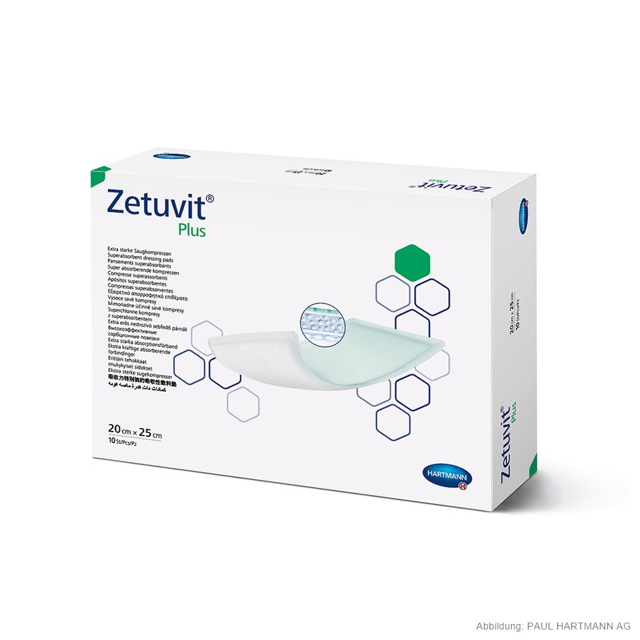 Zetuvit Plus Saugkompressen steril 20 x 25 cm (10 Stck.)