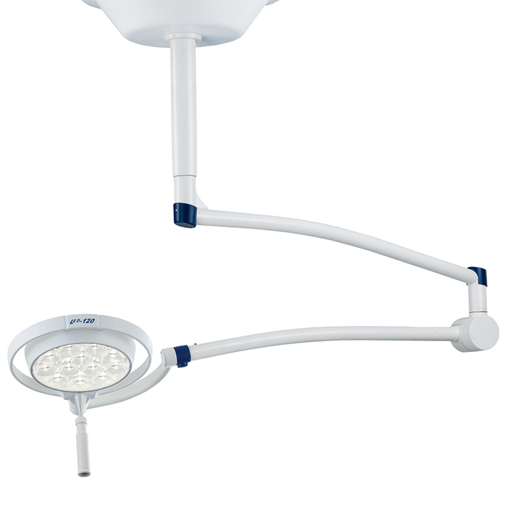 Mach LED 120 F (fokussierbar) Untersuchungsleuchte Deckenmodell, mit SWING-Arm für Raumhöhe bis 3 m,inkl. Netzteil am Flansch montiert