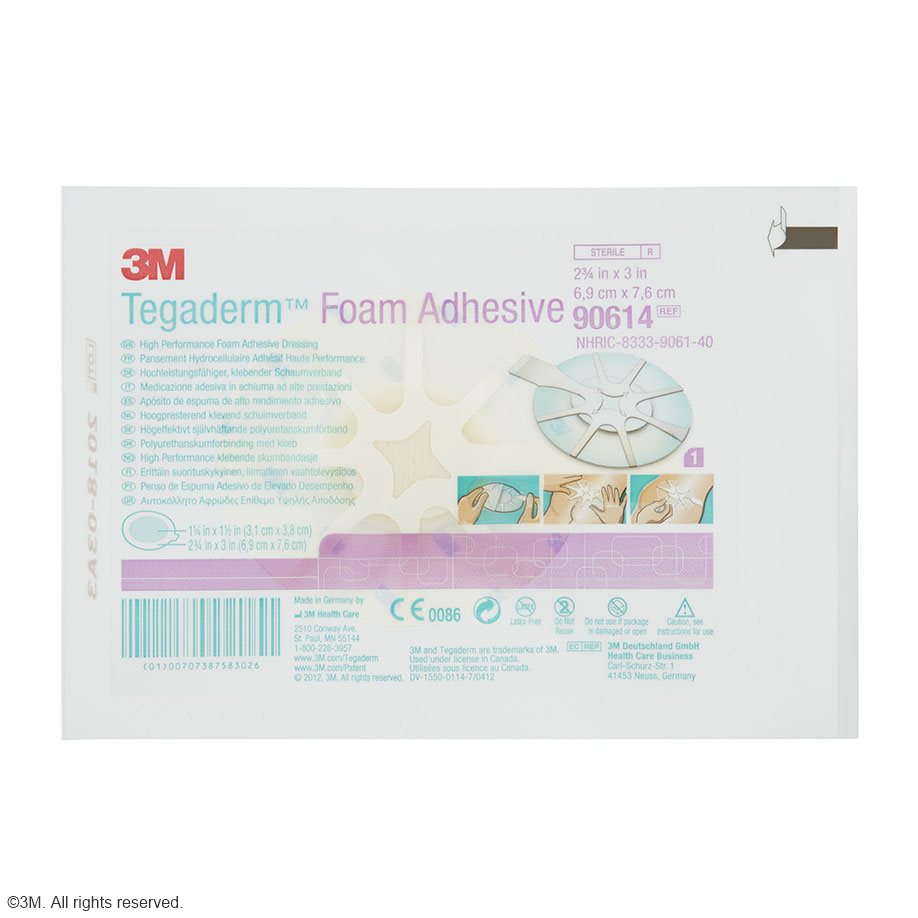 3M Tegaderm Foam Adhesive Schaumverband oval,m.Kleberand, 6,9 x 7,6 cm (10Stck.)