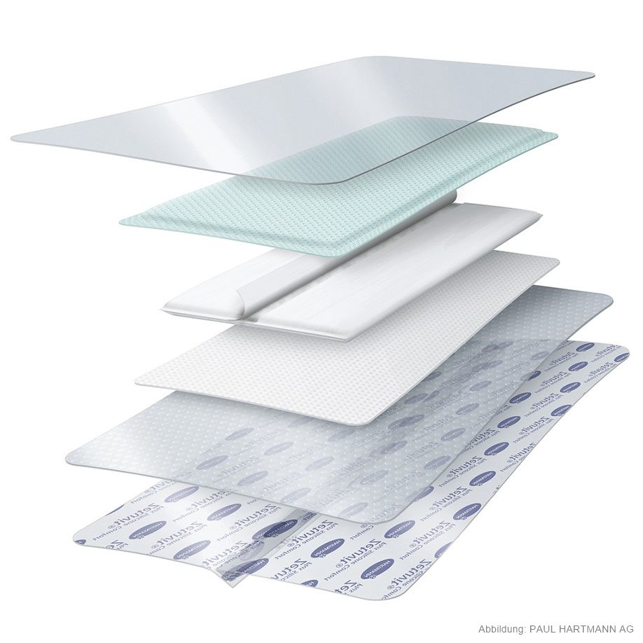 Zetuvit Plus Silicone Border Saugkompressen 12,5 x 12,5 cm (10 Stck.) steril