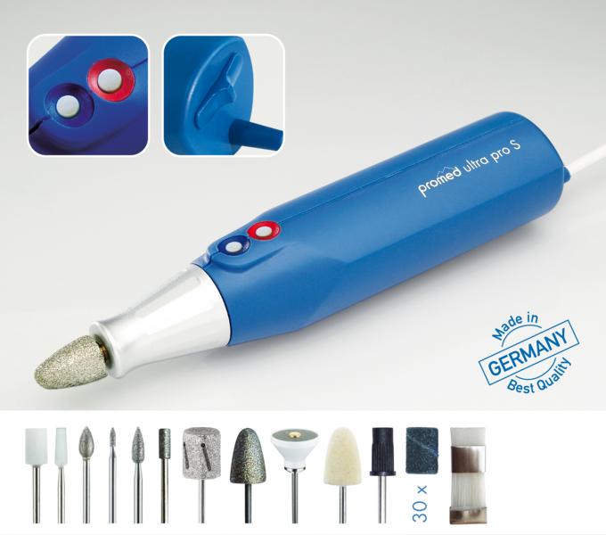 promed ultra pro S Haut- und Nagelpflege-Set blau/silber im Etui