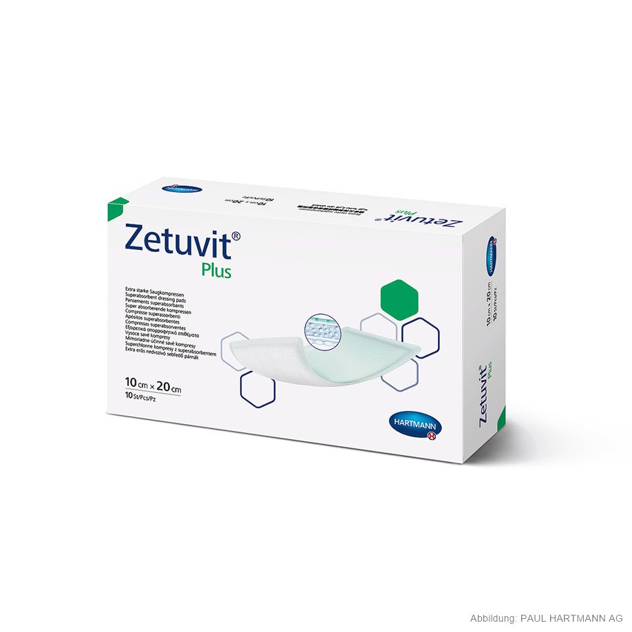 Zetuvit Plus Saugkompressen steril 10 x 20 cm (10 Stck.)
