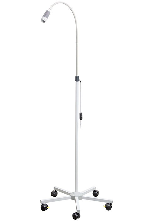 LED-Untersuchungsleuchte auf Rollstativ, weiß