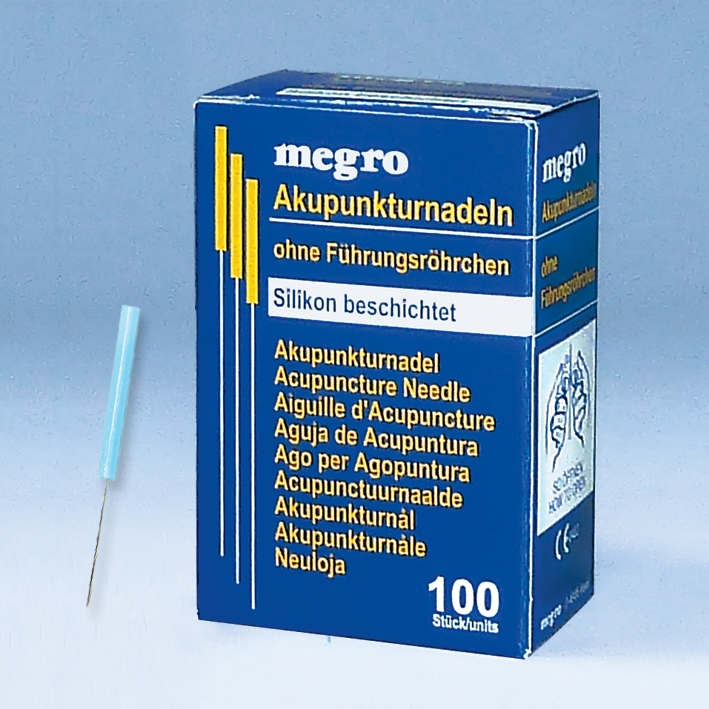 Akupunkturnadeln ratiomed 0,20 x 15 S3 silikonbeschichtet (100 Stck.) mit Plastikgriff