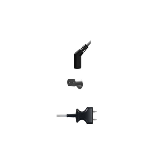 Bipolares HF-Kabel Ellman Rundpin-Stecker (2-Pin US-Model), abgewinkelt L = 3 m
