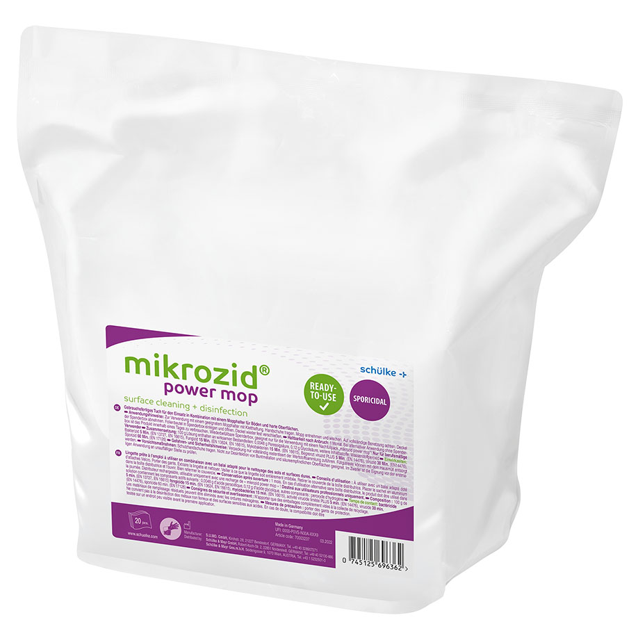 mikrozid power mop M Refill alkoholhaltige Wipes (20 T.) UK = 2 Pack* nur für professionellen Gebrauch *