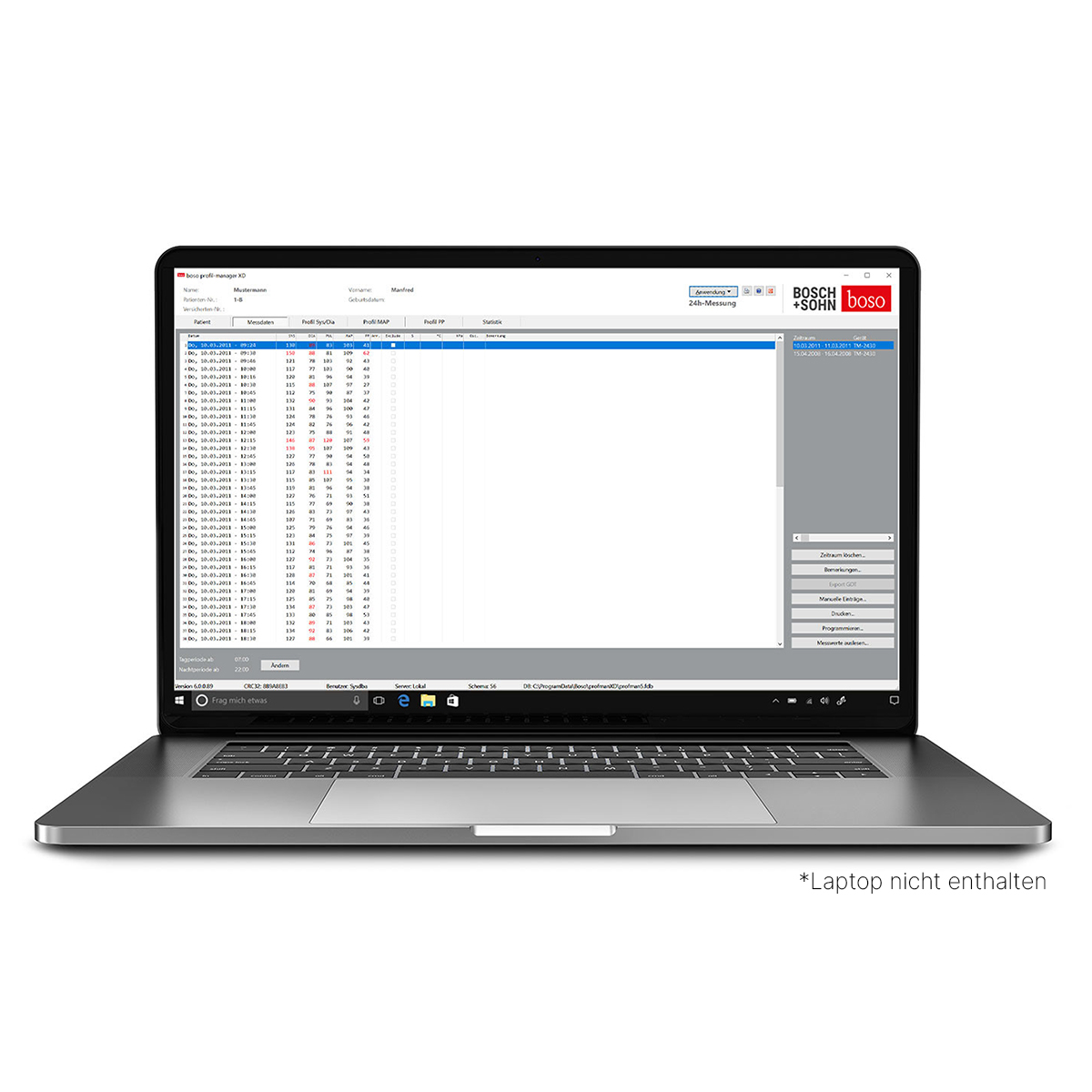 boso TM-2450 mit boso profilmanager XD Software 24 Std.-Blutdruckmessgerät
