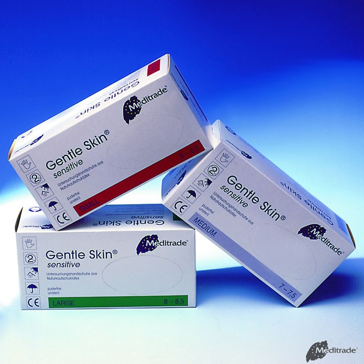 Gentle Skin sensitive U.-Handschuhe Latex, PF, Gr. M, unsteril (100 Stck.)