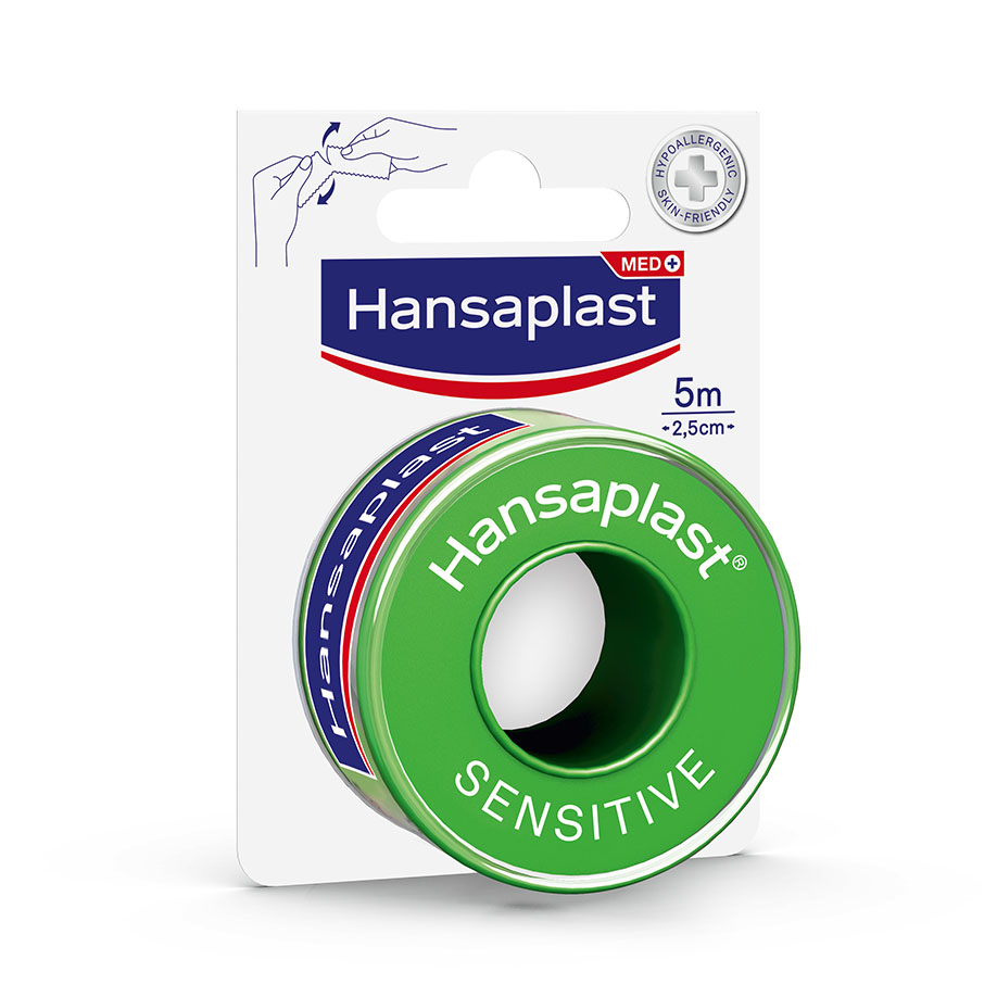 Hansaplast Fixierpflaster Sensitive 5 m x 2,5 cm VE = 10 Rl.