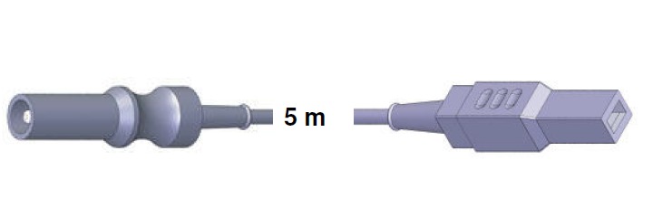 Bipolar Anschlusskabel, ERBE -> Standard, 5,0 mtr.