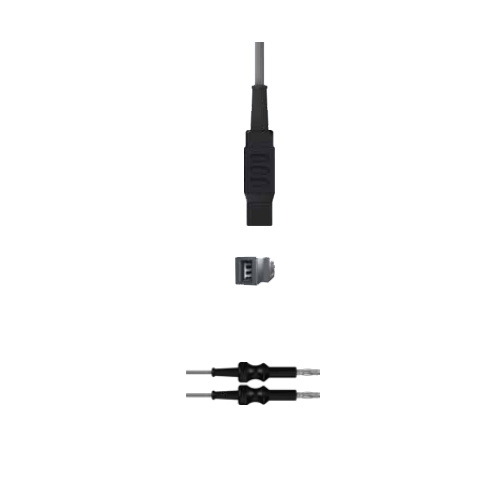 Bipolares HF-Kabel US-Modelle 2 x 4 mm Flachstecker gerade, eckig L = 5 m