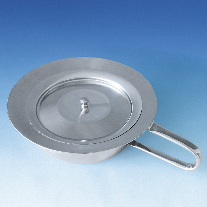 Stechbecken mit Hohlgriff und Deckel für Erwachsene