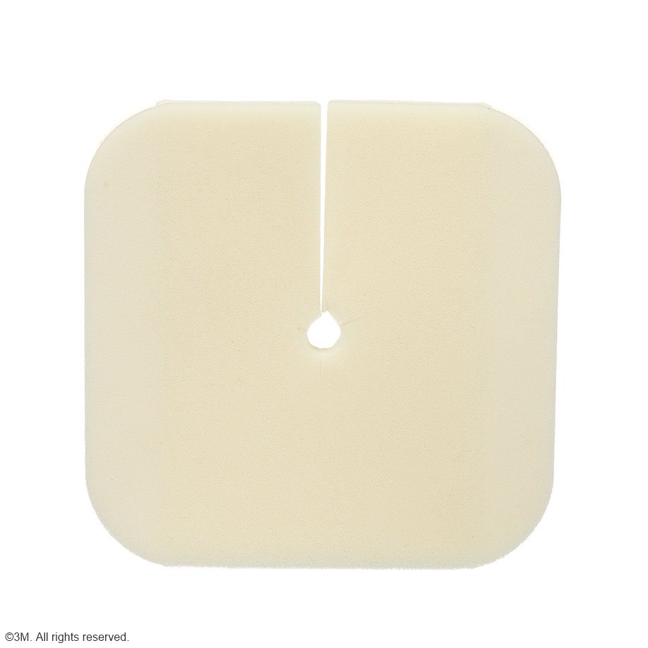 3M Tegaderm Foam Schaumverband nicht klebend, 8,8 x 8,8 cm (10 Stck.) geschlitzt mit Loch