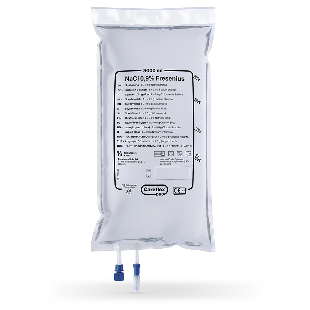 NaCl. 0,9 % Fresenius, Careflex-Duo-Beutel (4 x 3000 ml)