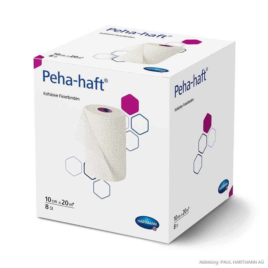 Peha-haft Fixierbinden 20 m x 10 cm, lose (8 Rl.)