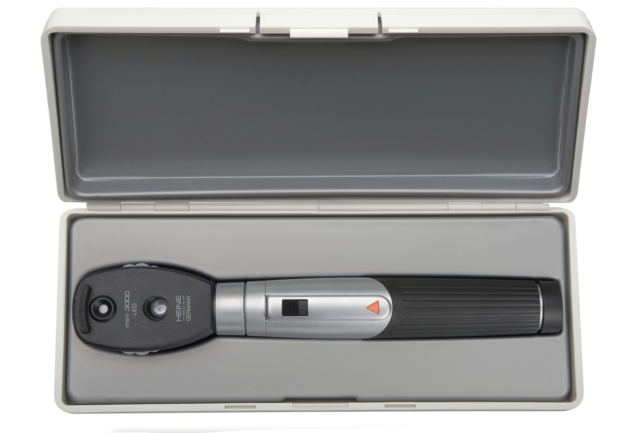 mini 3000 LED Ophthalmoskop-Set 2,5 V schwarz, mit Batteriegriff mini 3000 inkl. Batterien, im Hartschalenetui