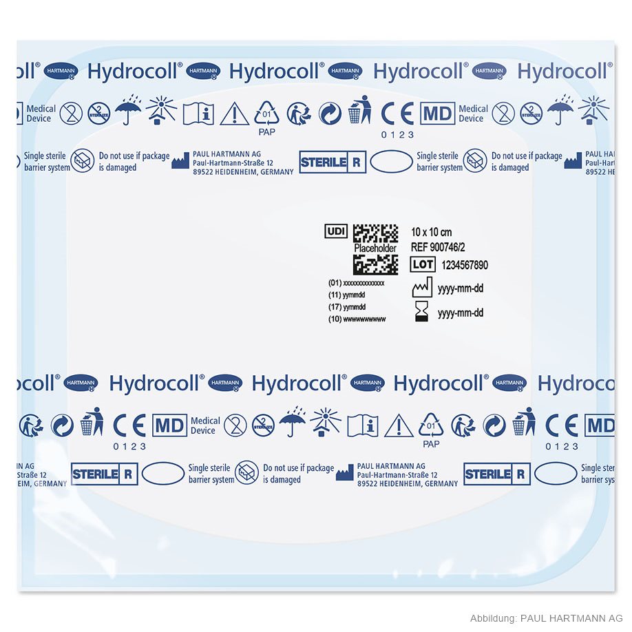 Hydrocoll Hydrokolloidverband steril 10 x 10 cm (10 Stck.)