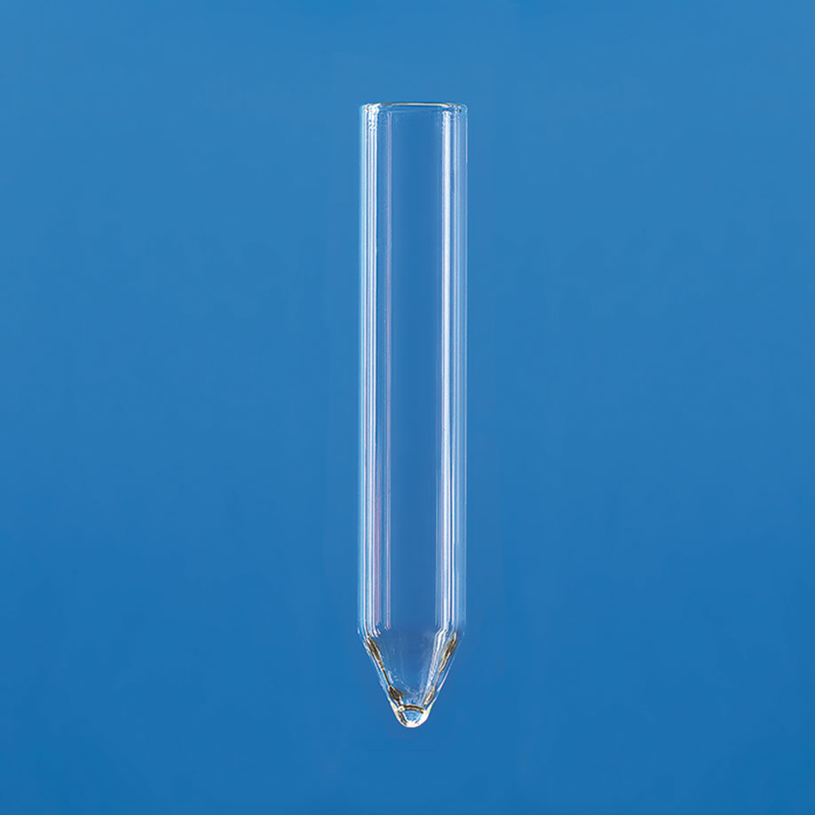 Zentrifugenröhrchen, AR-Glas, ca.11 ml spitzkonisch, ungrad., H 98 mm VE = 100 Stck.