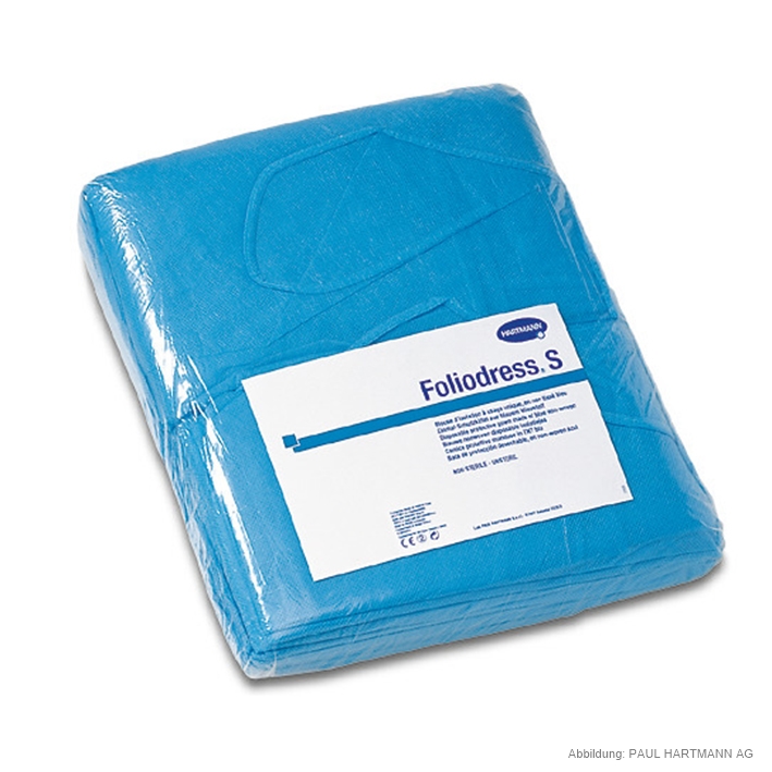 Foliodress S Besuchermantel steril blau, 112 cm lang