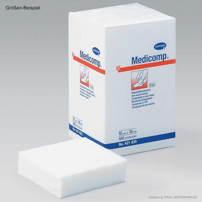 Medicomp Vlieskompressen 7,5 x 7,5 cm, unsteril (100 Stck.)