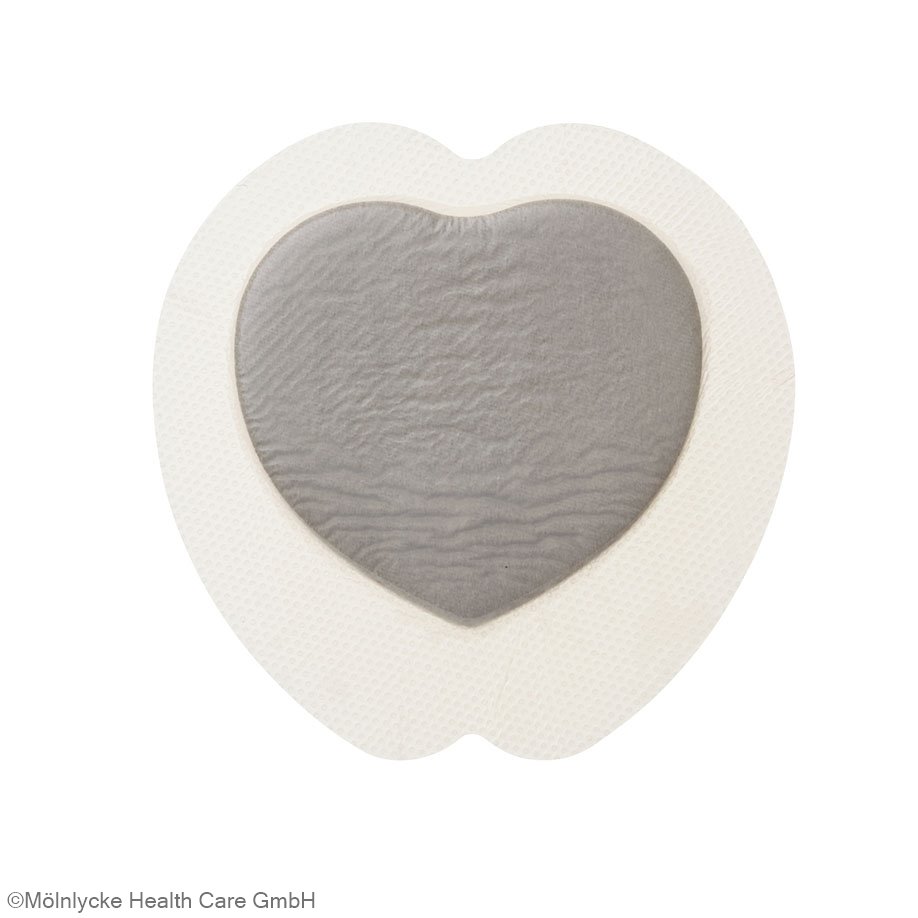 Mepilex Border Sacrum Ag Schaumverband steril, 18 x 18 cm (5 Stck.)