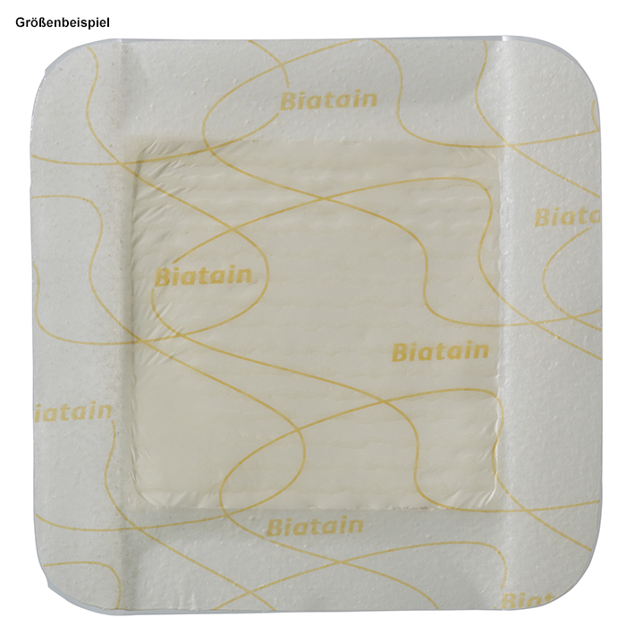 Biatain Schaumverband, steril, selbst-haftend, 7,5 x 7,5 cm (10 Stck.) Wundkissen Ø 4cm
