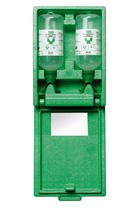 Plum Green Box Duo mit 2 Flaschen in Wandbox mit Spiegel