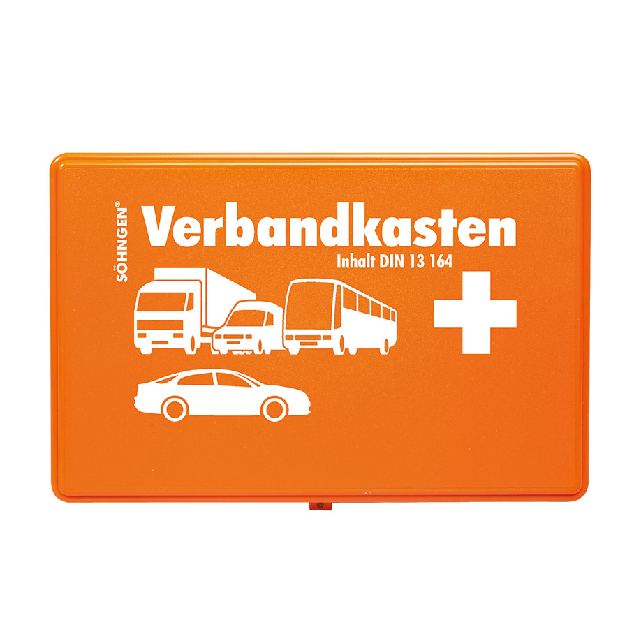 KFZ.-Verbandkasten Standard mit Füllung DIN 13164, orange
