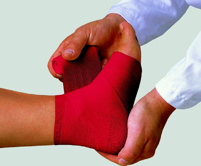 Lenkelast color Universalbinden rot, 5 m x 6 cm (10 Stck.)