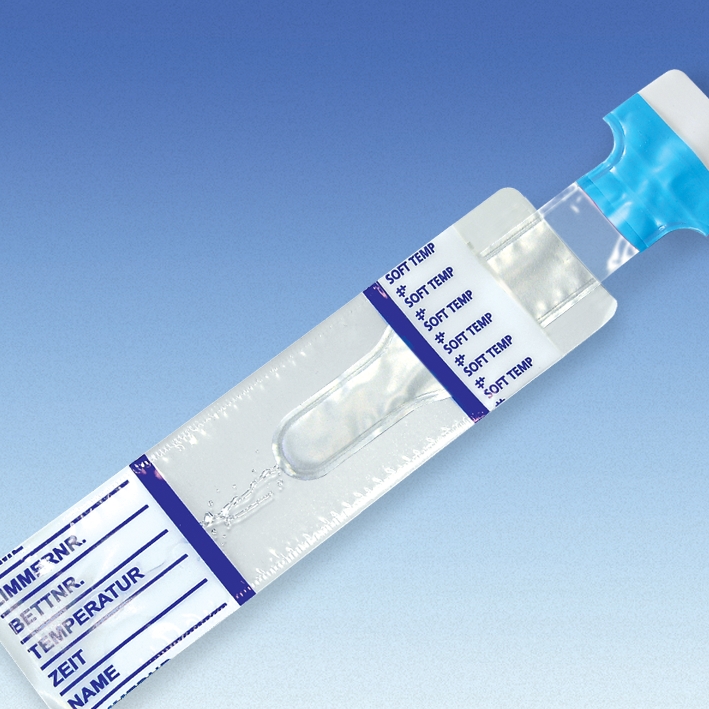 Softtemp Standard mit Gleitmittel Thermometerhüllen (1000 Stck.) mit blauer Lasche
